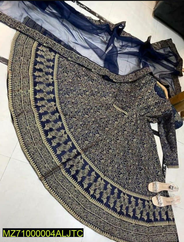 60% Off Reet-Riwaaj Special stitched Silk 3 piece Banarsi print maxi