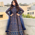 60% Off Reet-Riwaaj Special stitched Silk 3 piece Banarsi print maxi