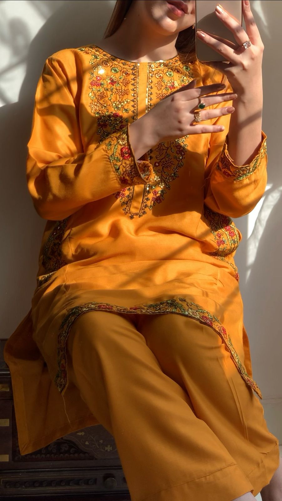 EMBROIDERY Co-Ords 2Pc side pockets fancy dress