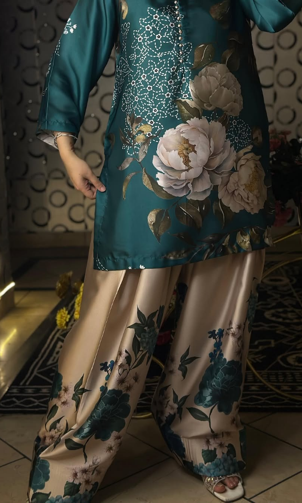 Teal Blossom 2pcs