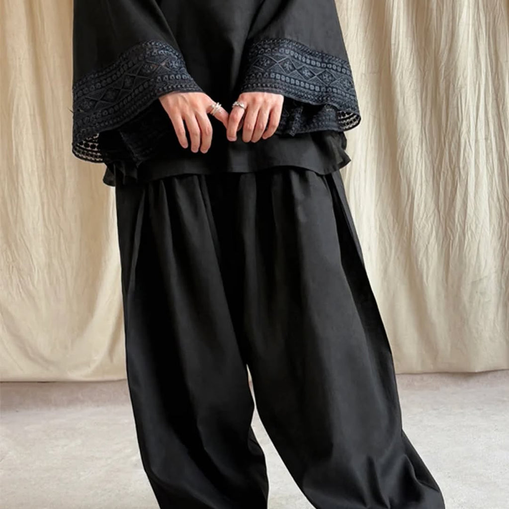 Reet-Riwaaj trndy Black Farshi Dress,3pcs (New Arrival)