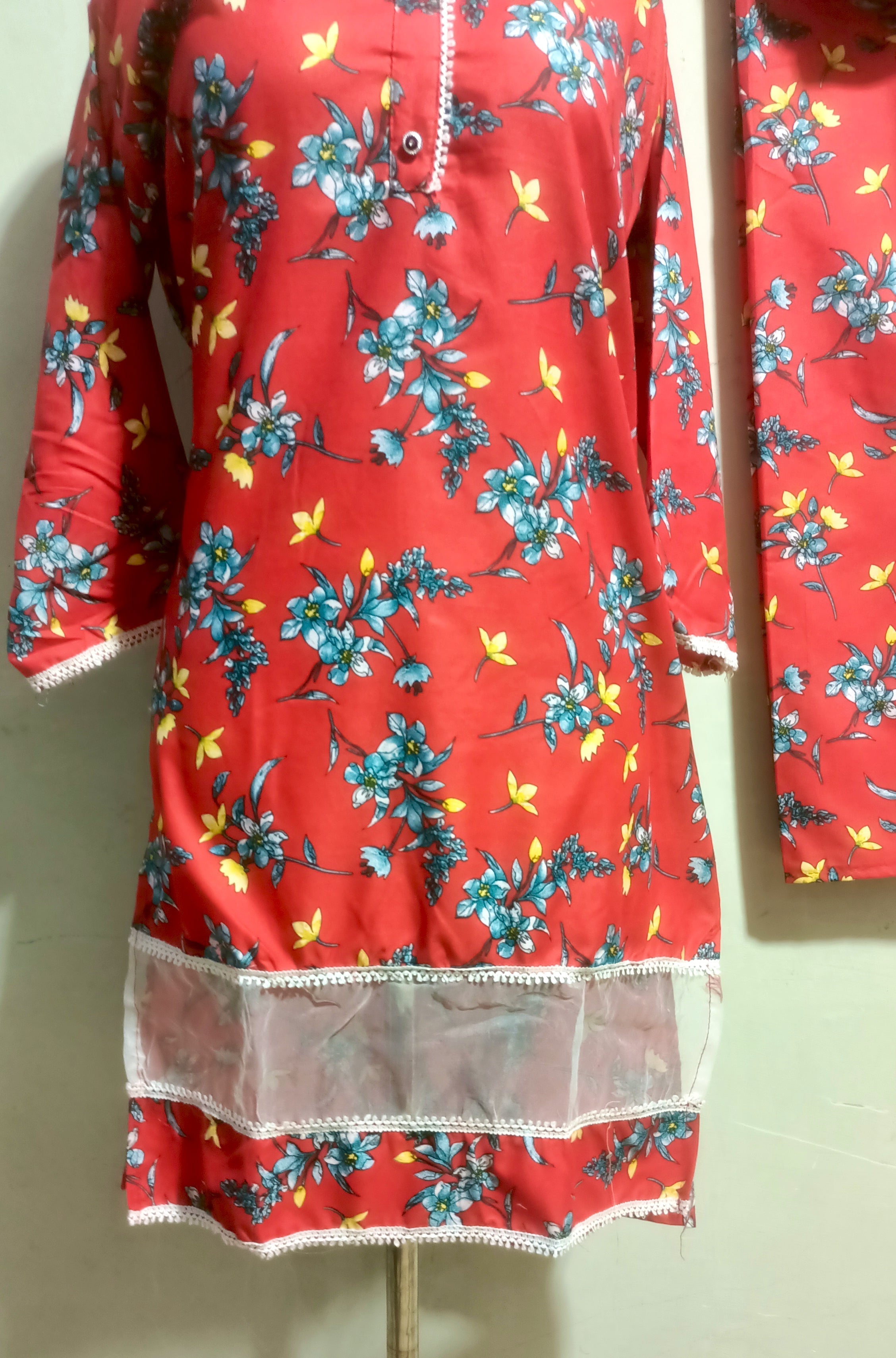 Floral XL–poly cotton digital print tishu pach Co-Ords 2Pc Set