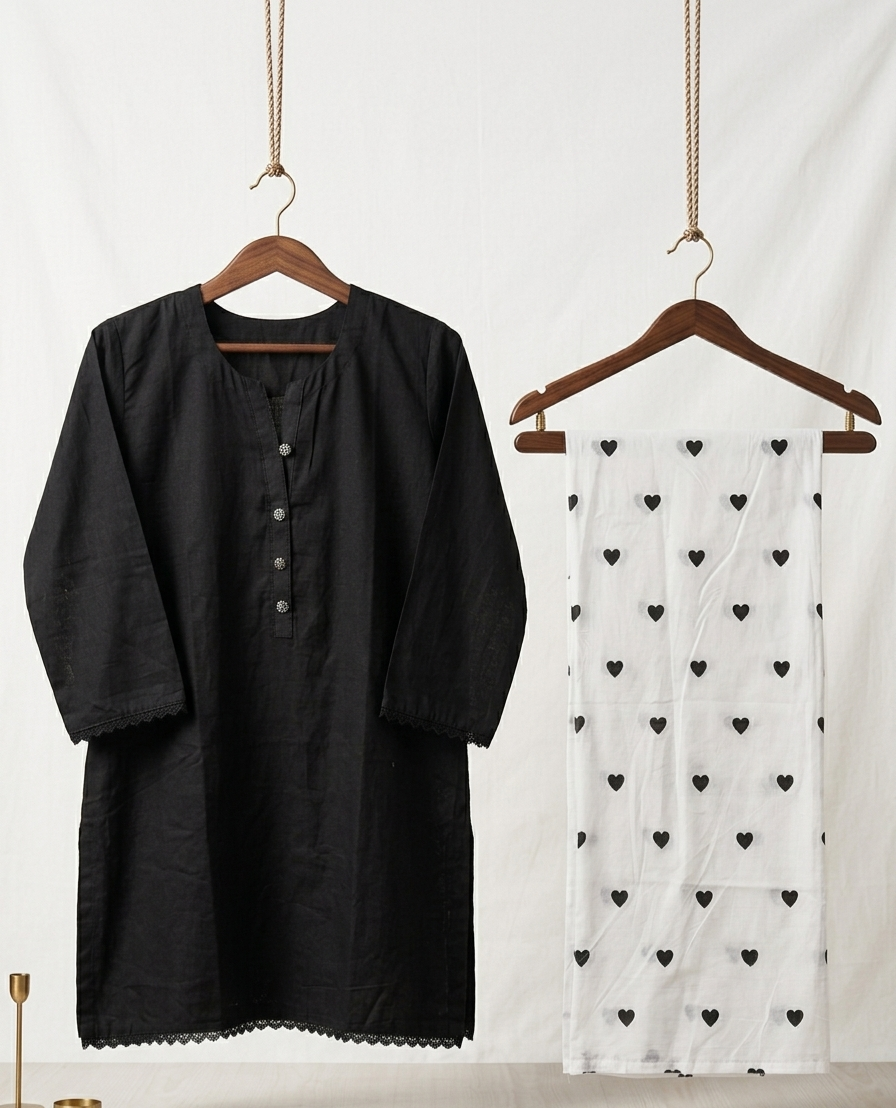 50% Off Reet-Riwaaj special Lawn cotton heart print 2p