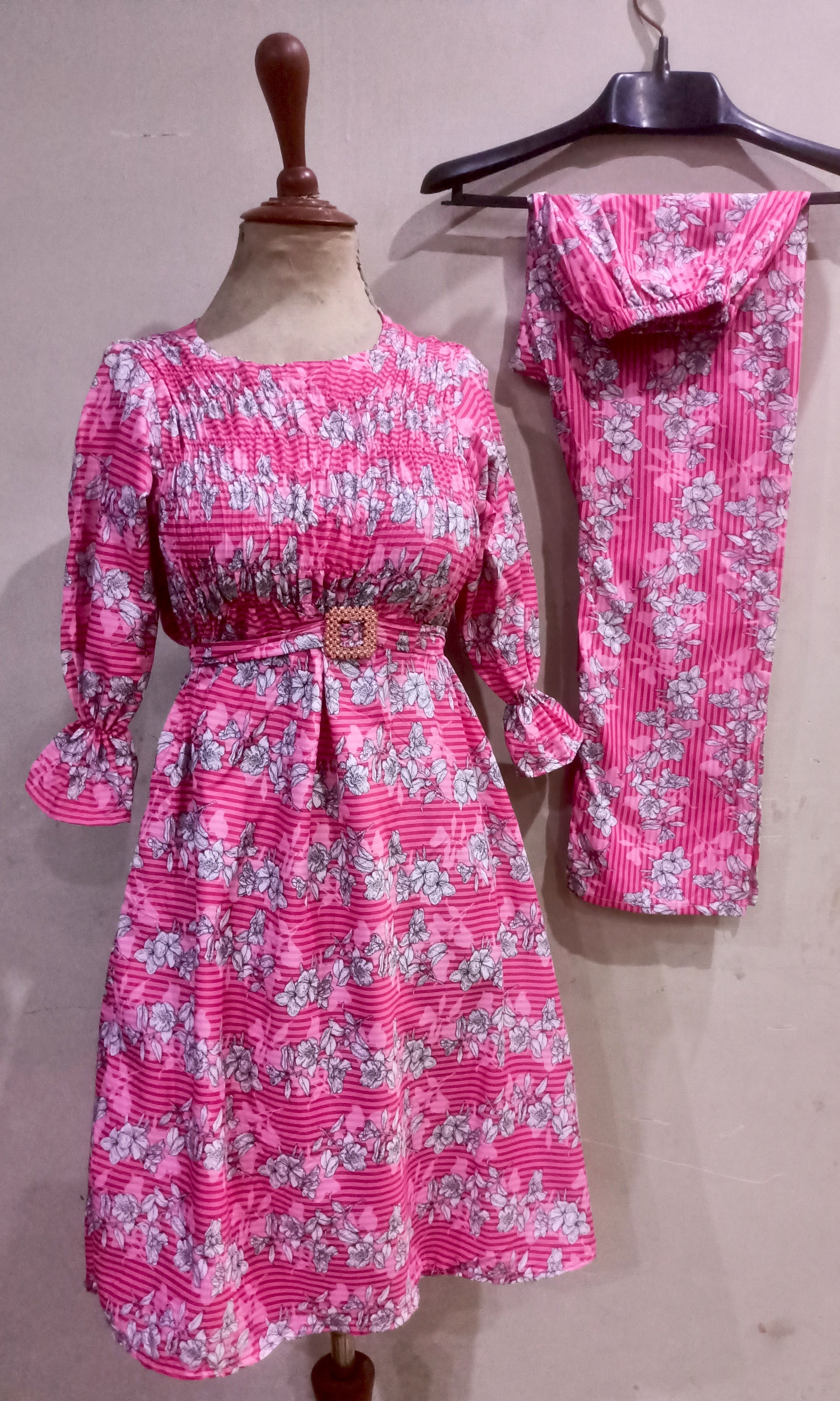 Elegance digital print floral cunnat maxi style 2p