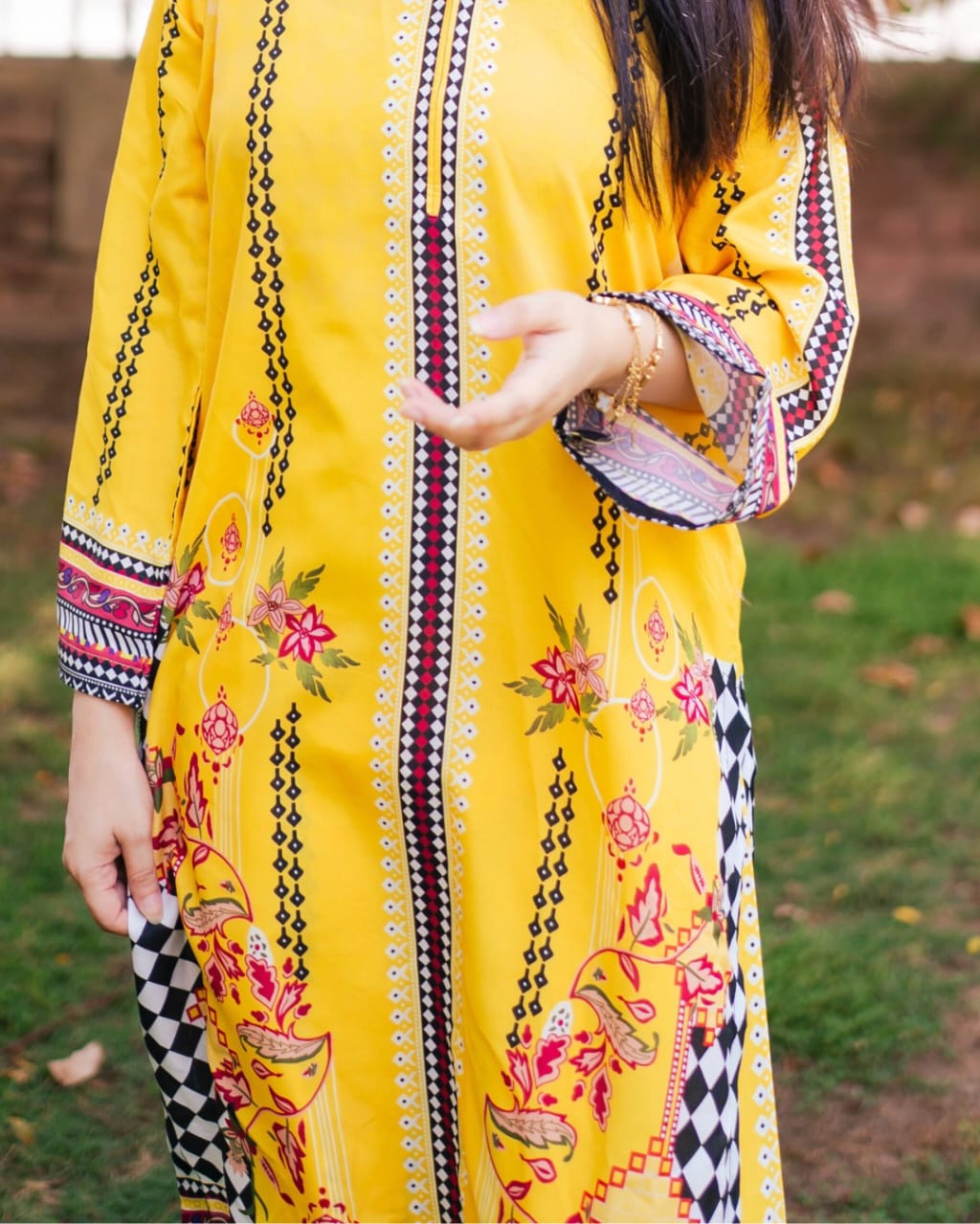 Reet-Riwaaj Digital print poly Grip Co-ord 2p set