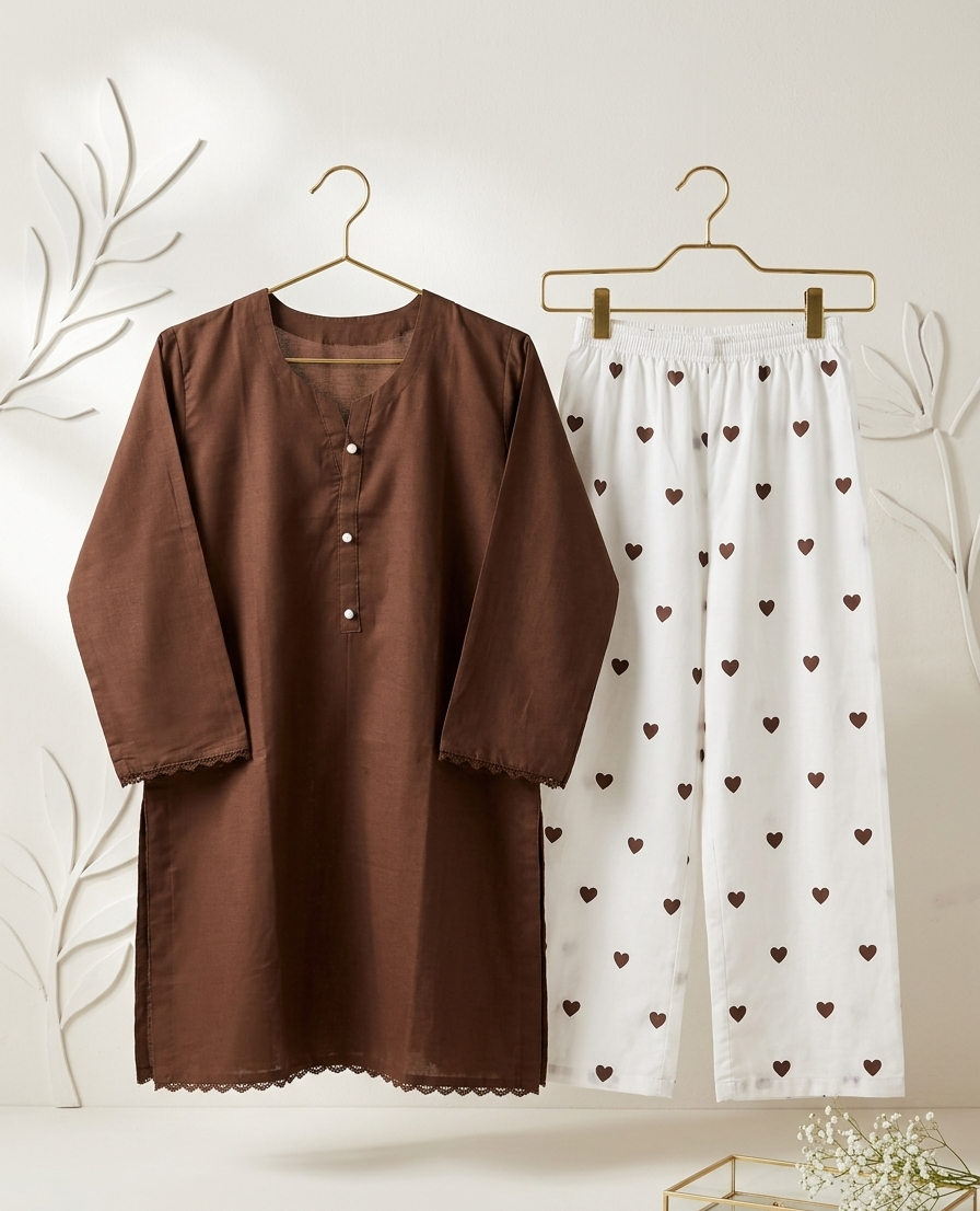 50% Off Reet-Riwaaj special Lawn cotton heart print 2p
