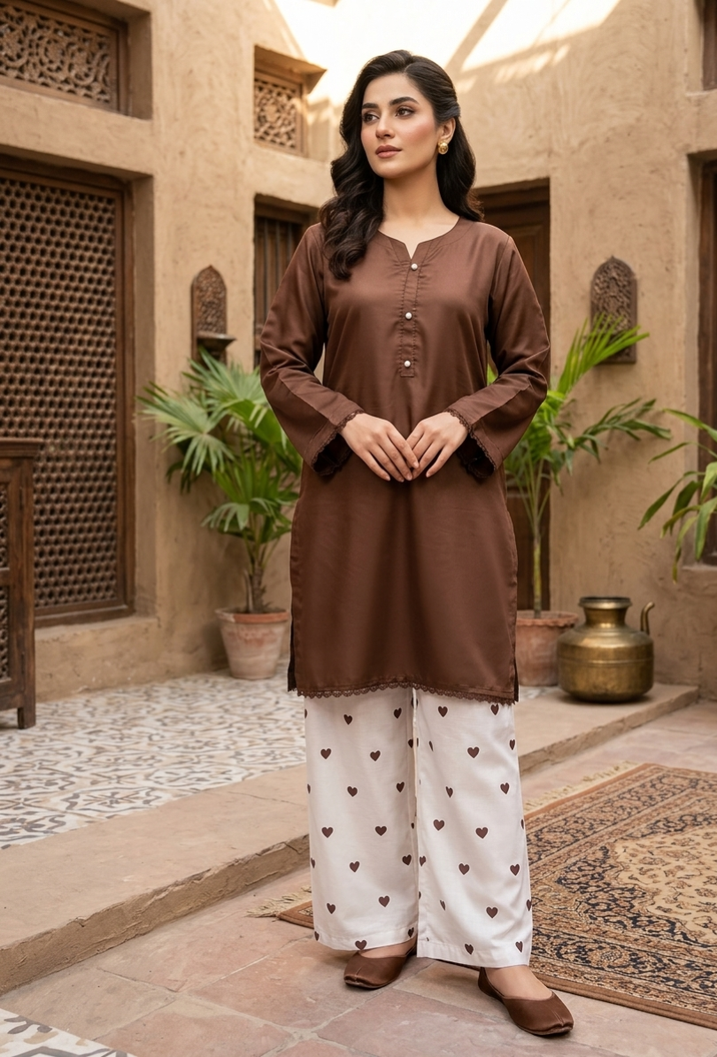 50% Off Reet-Riwaaj special Lawn cotton heart print 2p