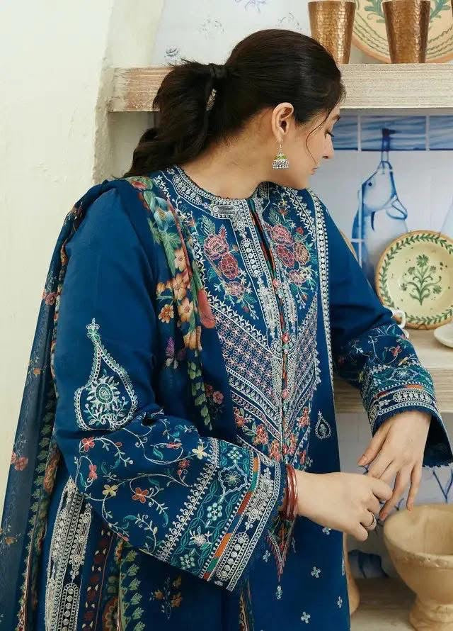 Reet-Riwaaj special Lawn Sajjal Embroidered 3pcs