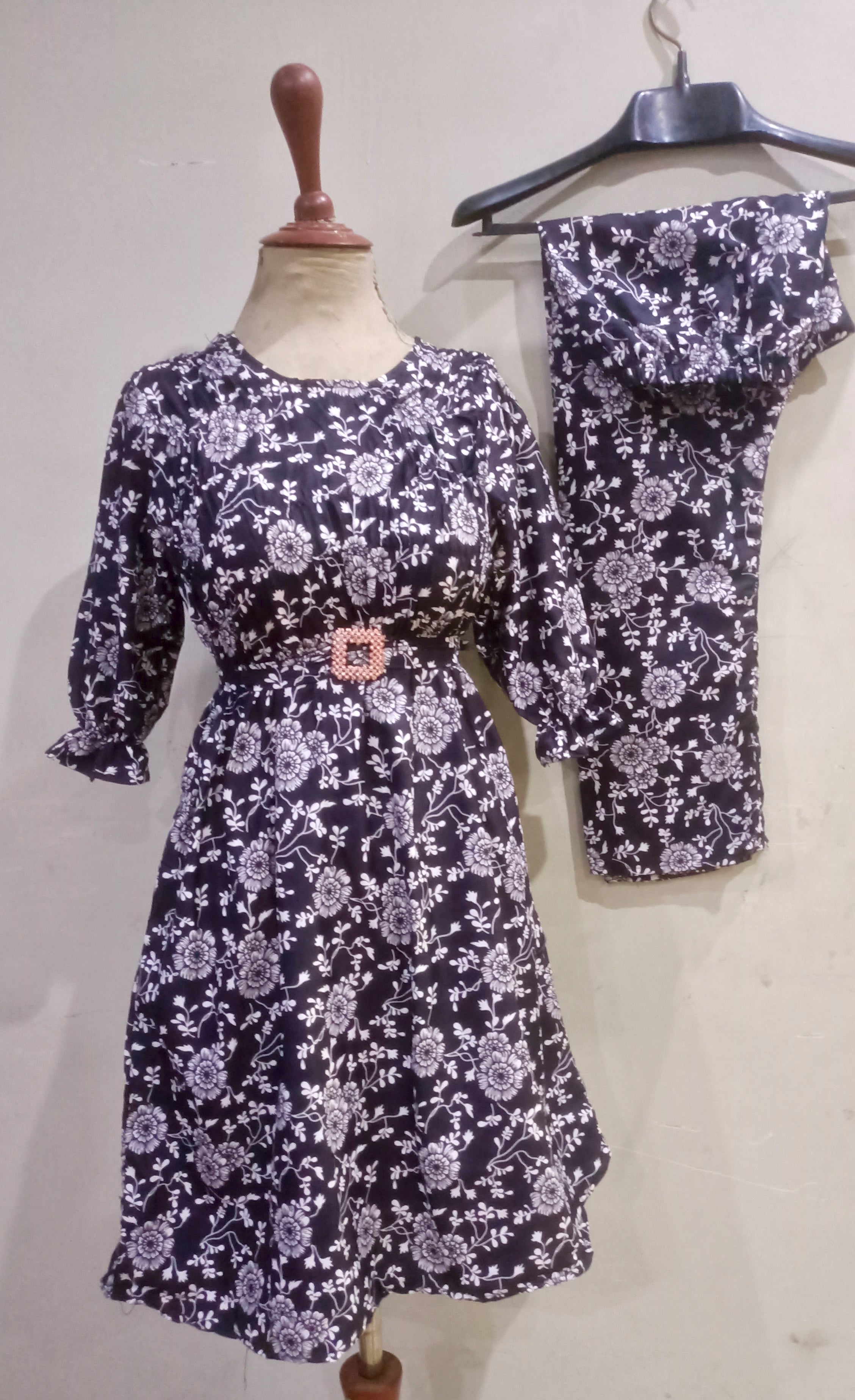 Elegance digital print floral cunnat maxi style 2p