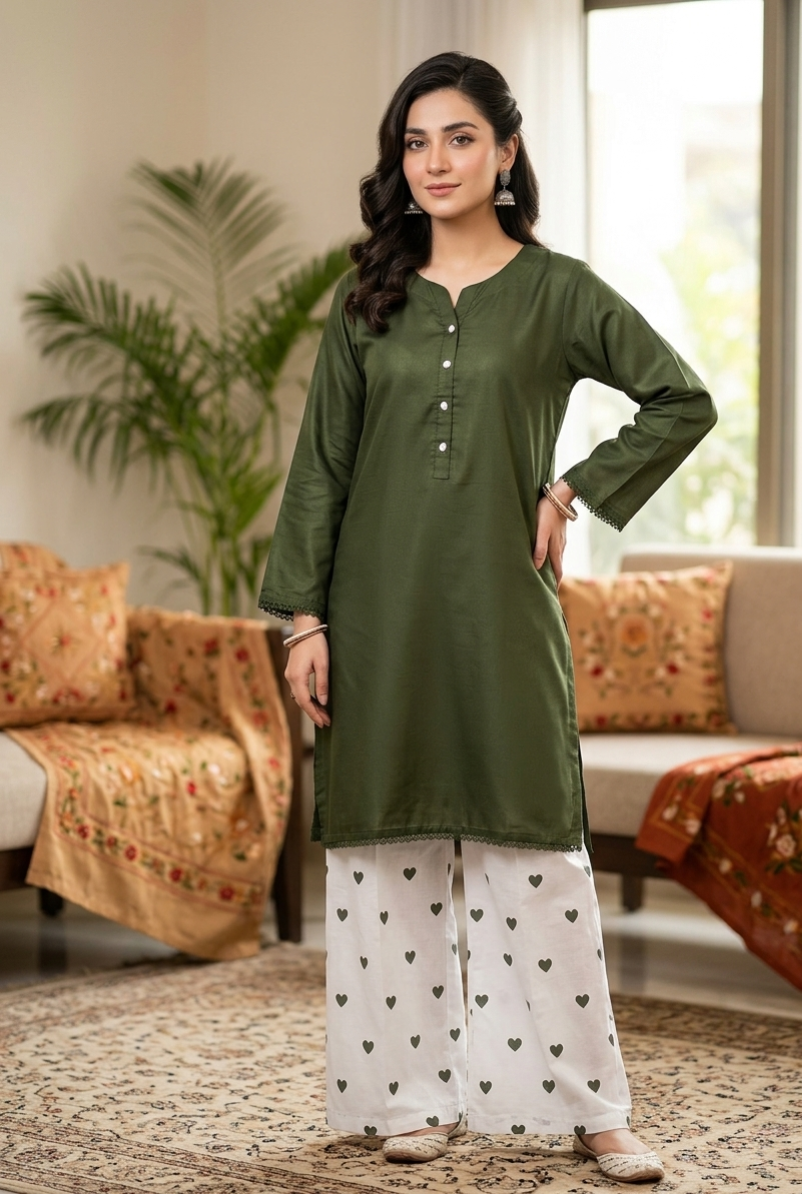 50% Off Reet-Riwaaj special Lawn cotton heart print 2p