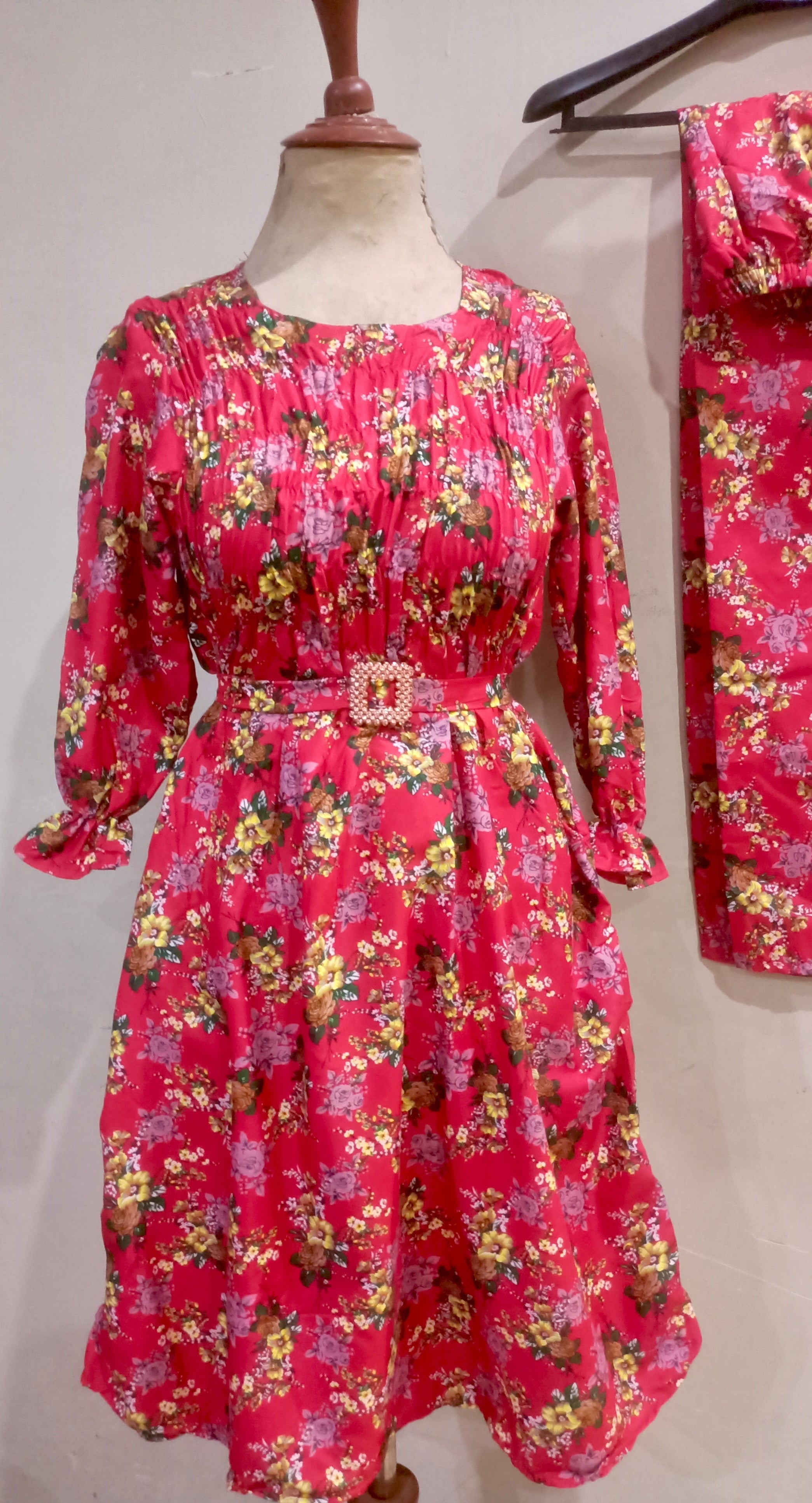 Elegance digital print floral cunnat maxi style 2p