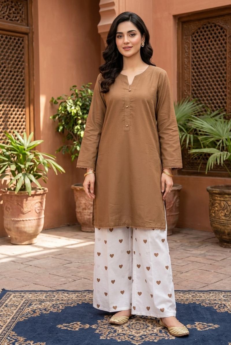 50% Off Reet-Riwaaj special Lawn cotton heart print 2p