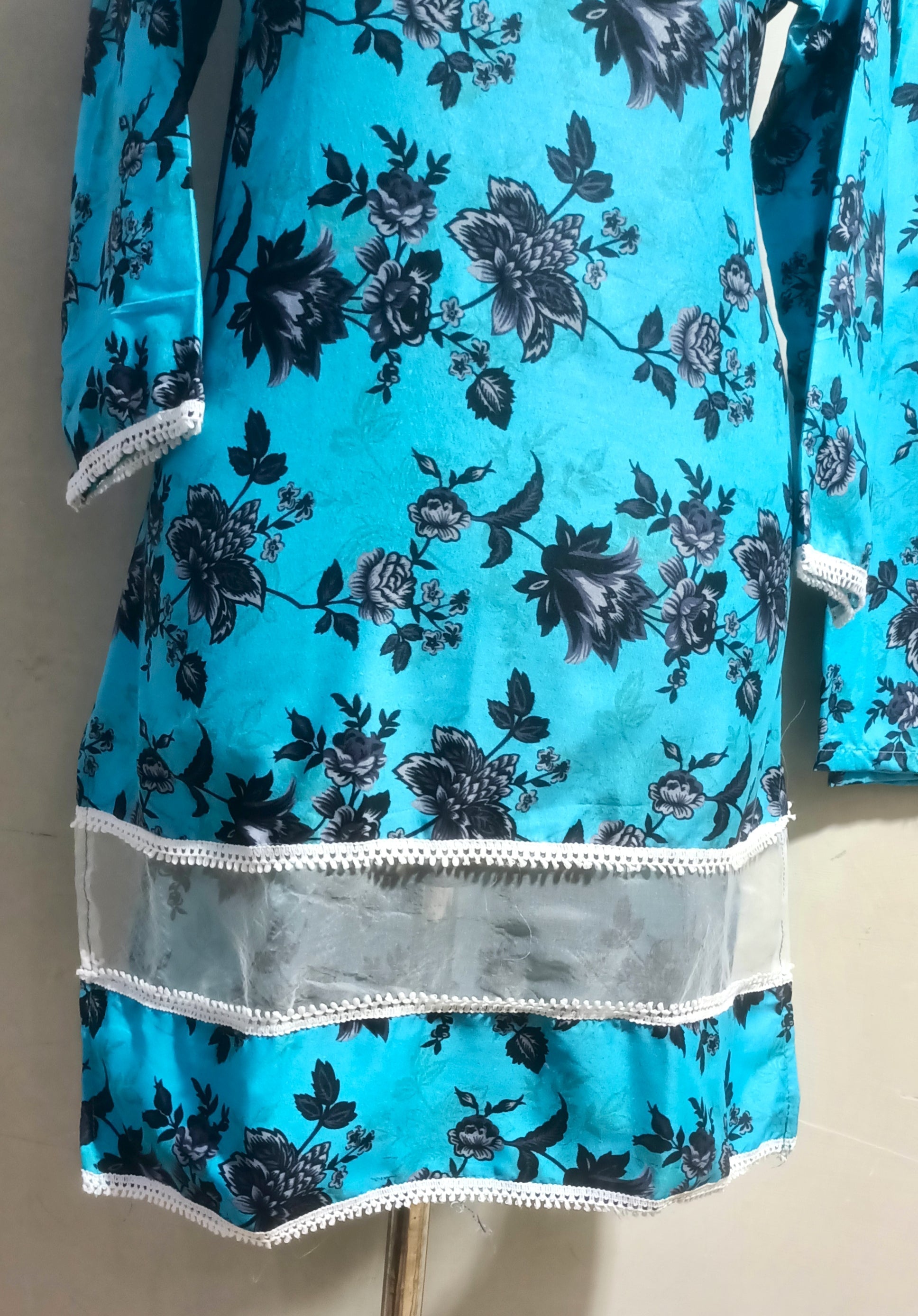 Floral XL–poly cotton digital print tishu pach Co-Ords 2Pc Set