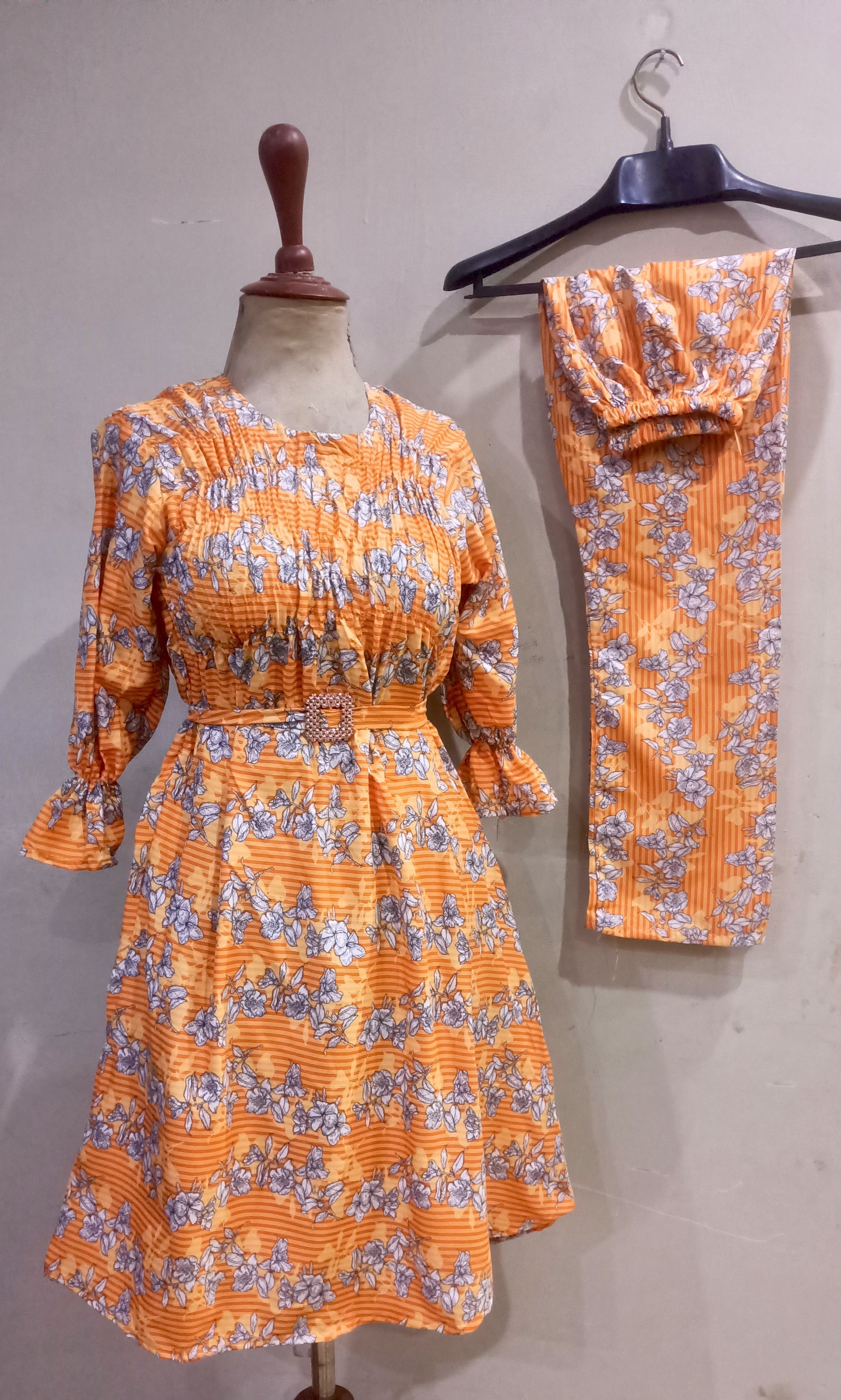 Elegance digital print floral cunnat maxi style 2p