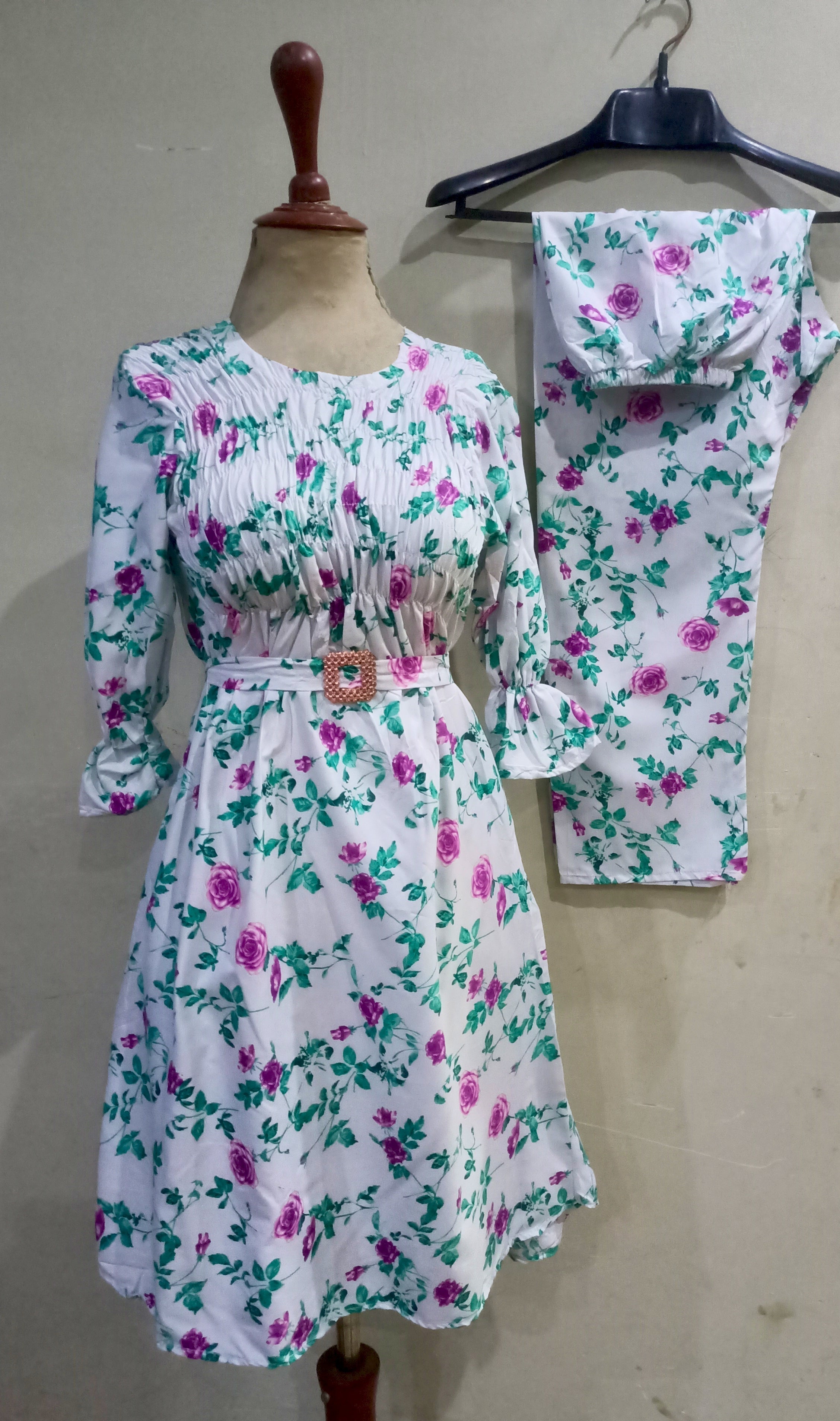 Elegance digital print floral cunnat maxi style 2p