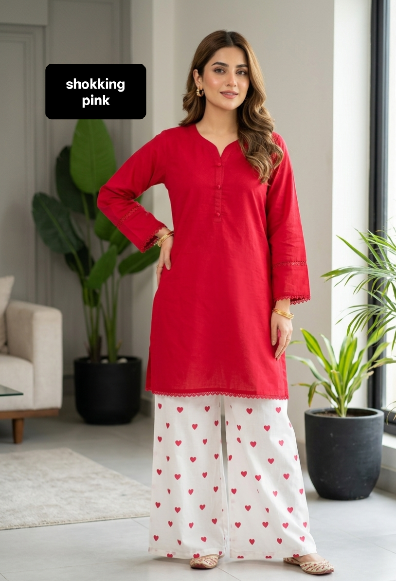 50% Off Reet-Riwaaj special Lawn cotton heart print 2p