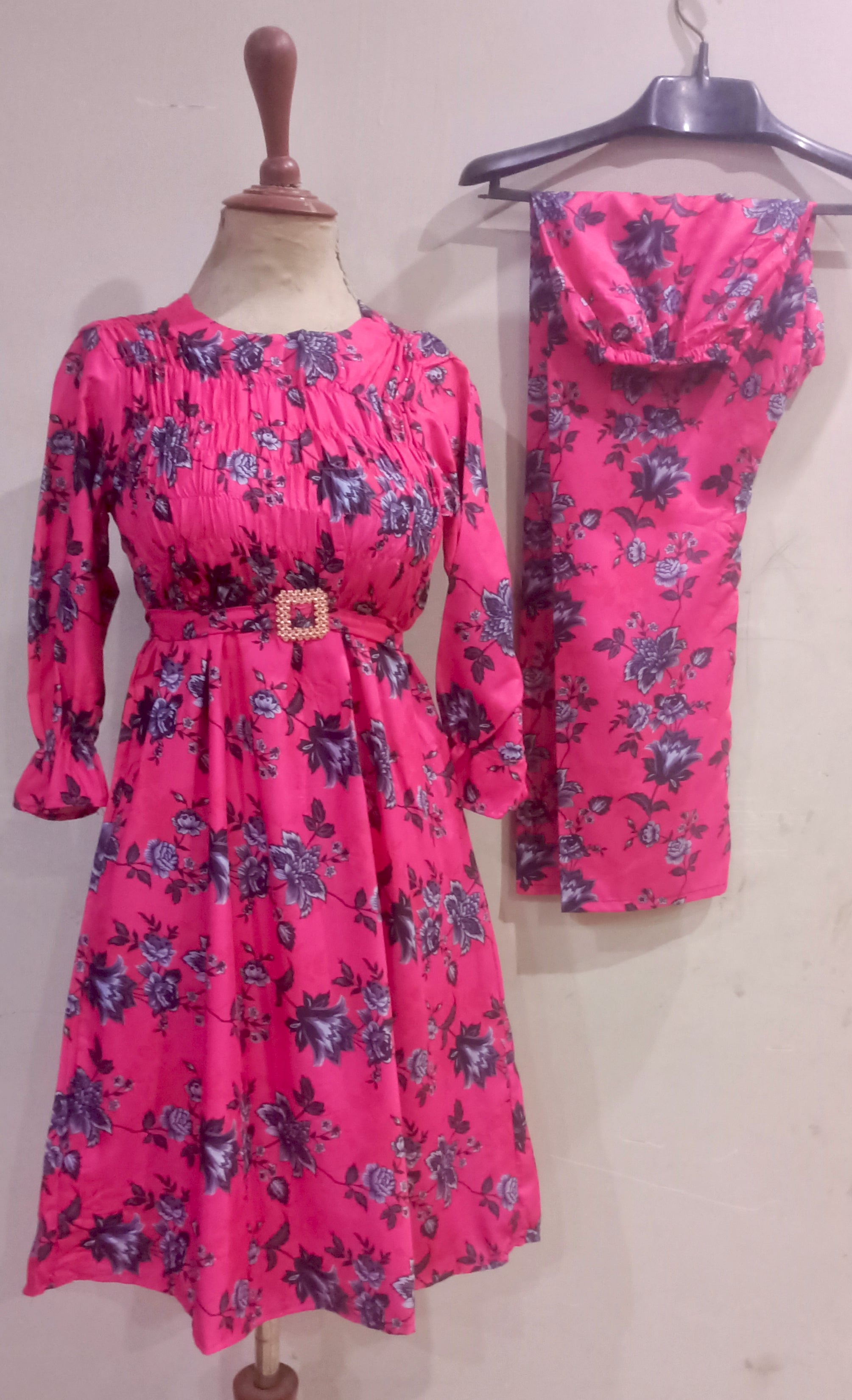 Elegance digital print floral cunnat maxi style 2p