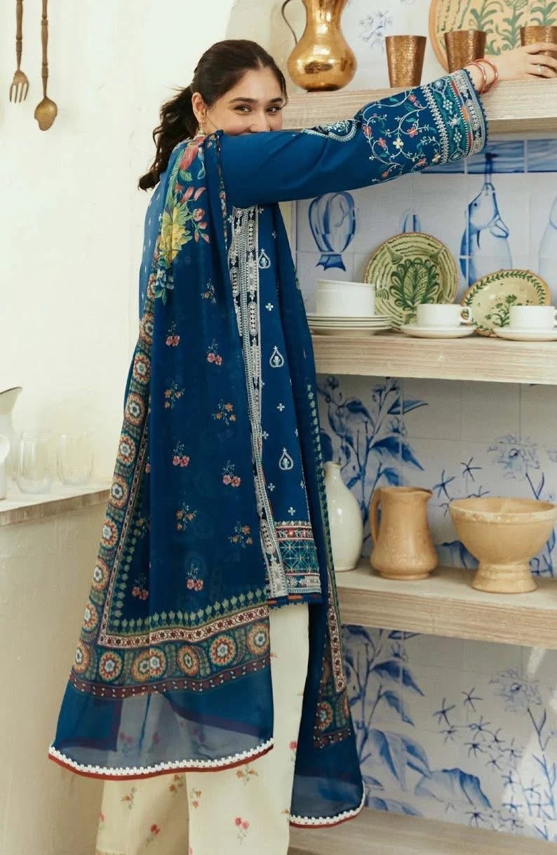 Reet-Riwaaj special Lawn Sajjal Embroidered 3pcs