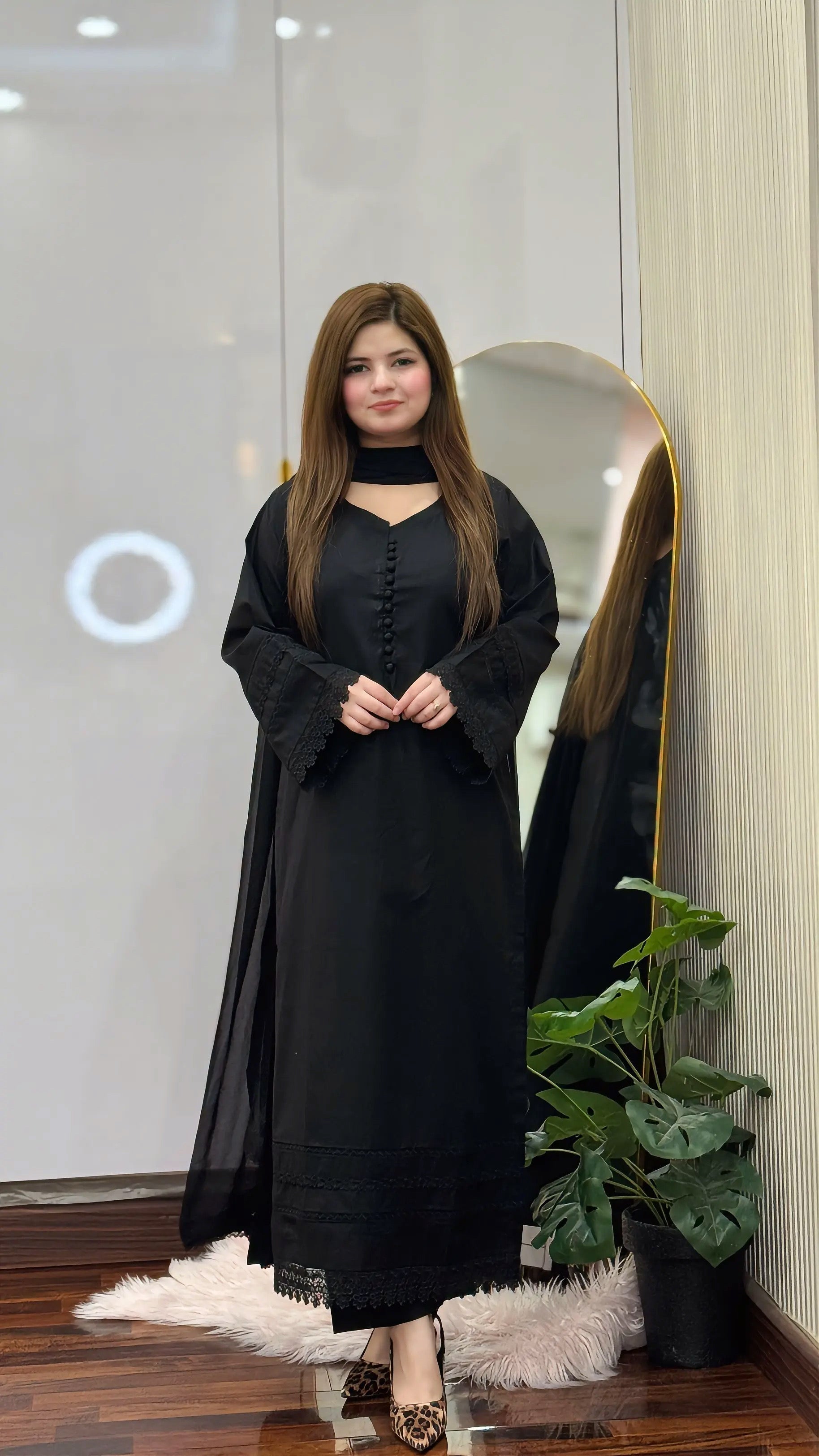 Long black lace 3pcs