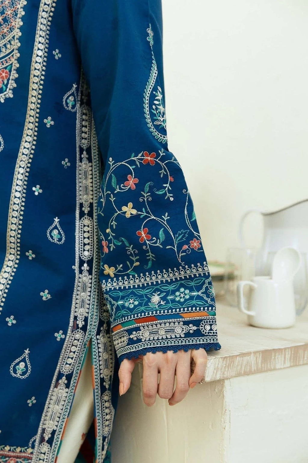 Reet-Riwaaj special Lawn Sajjal Embroidered 3pcs
