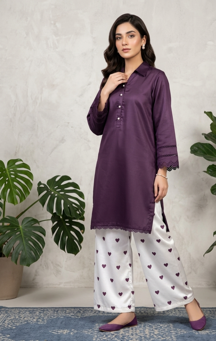 50% Off Reet-Riwaaj special Lawn cotton heart print 2p
