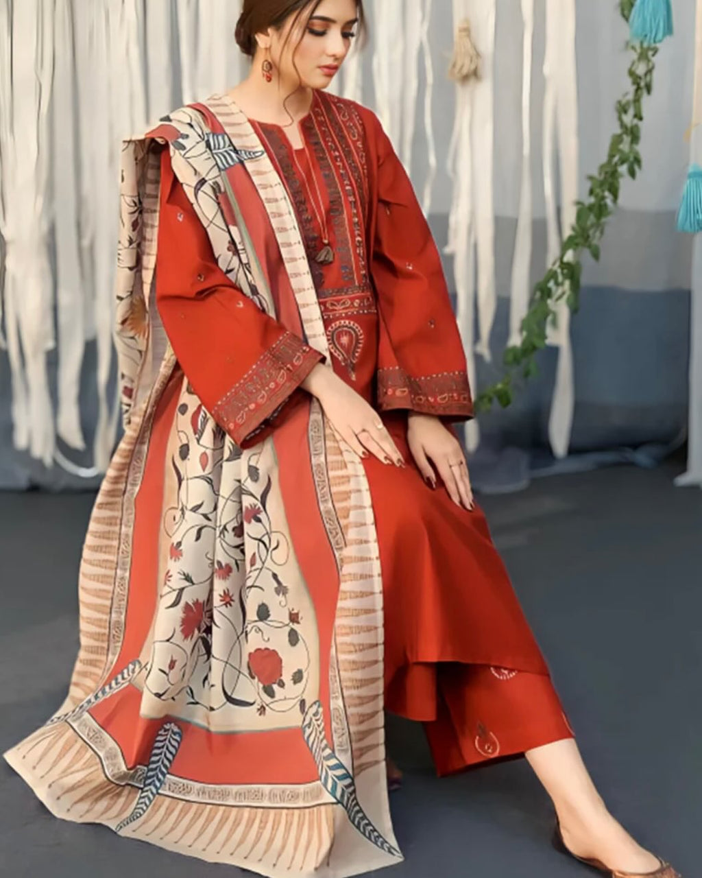 Ayat Embroidered 3pcs