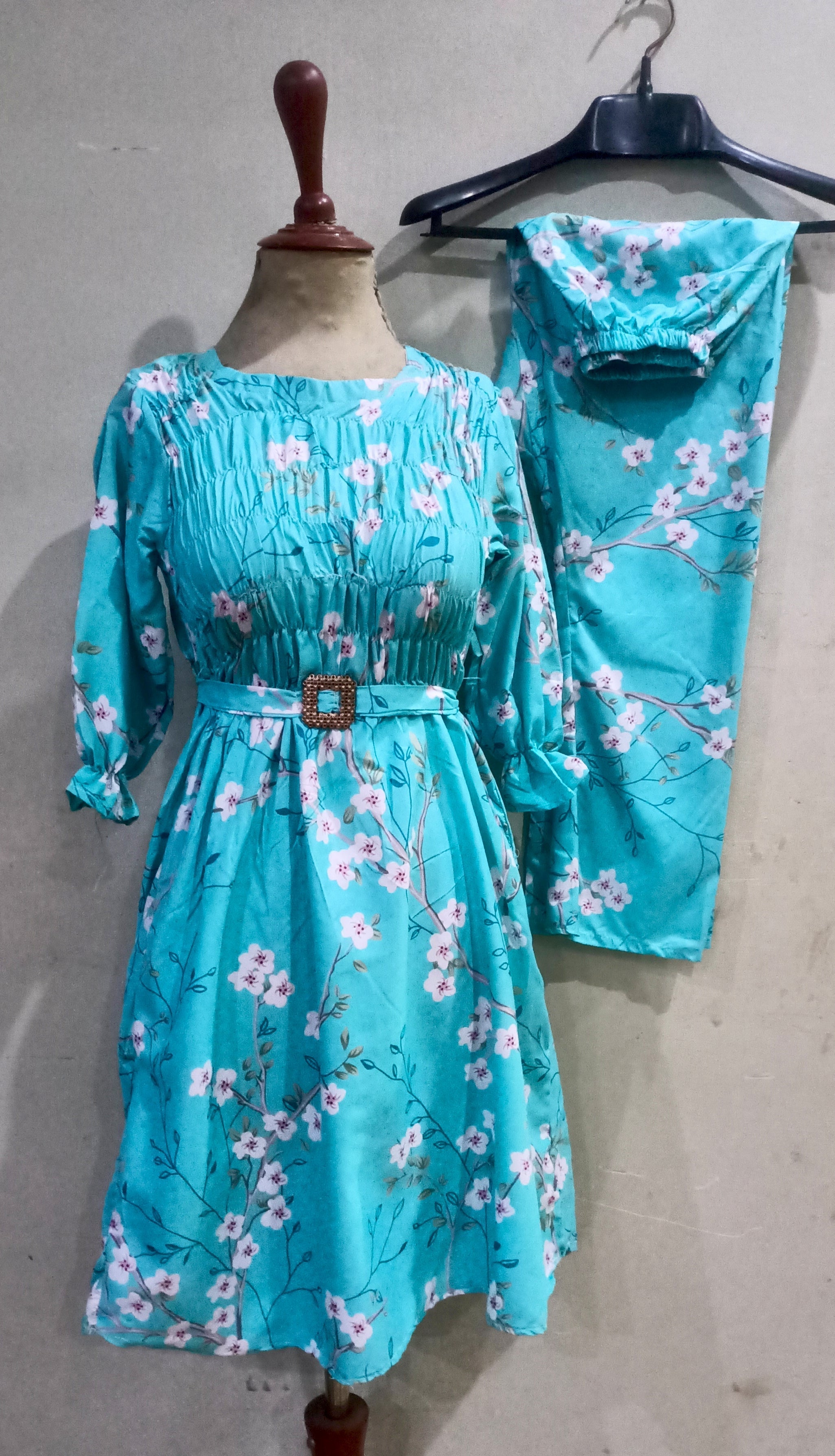 Elegance digital print floral cunnat maxi style 2p