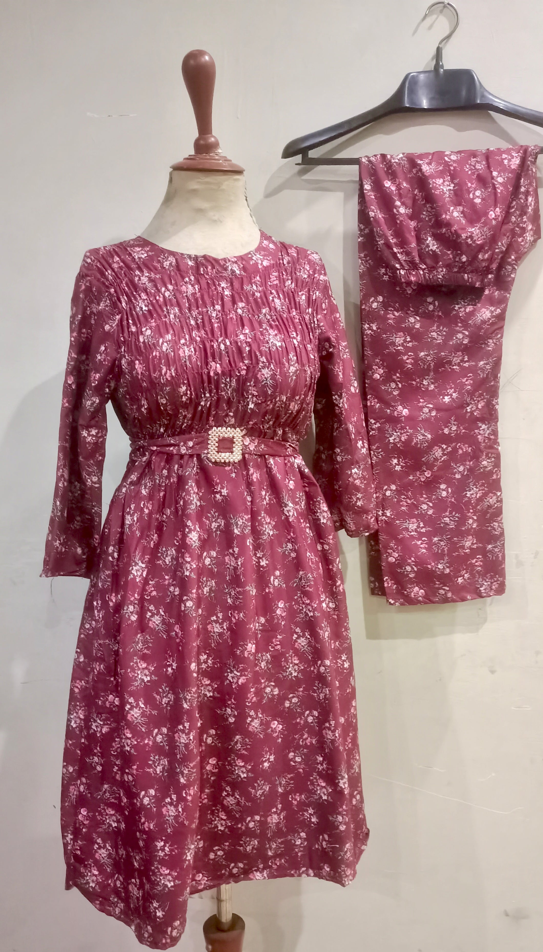 Elegance digital print floral cunnat maxi style 2p