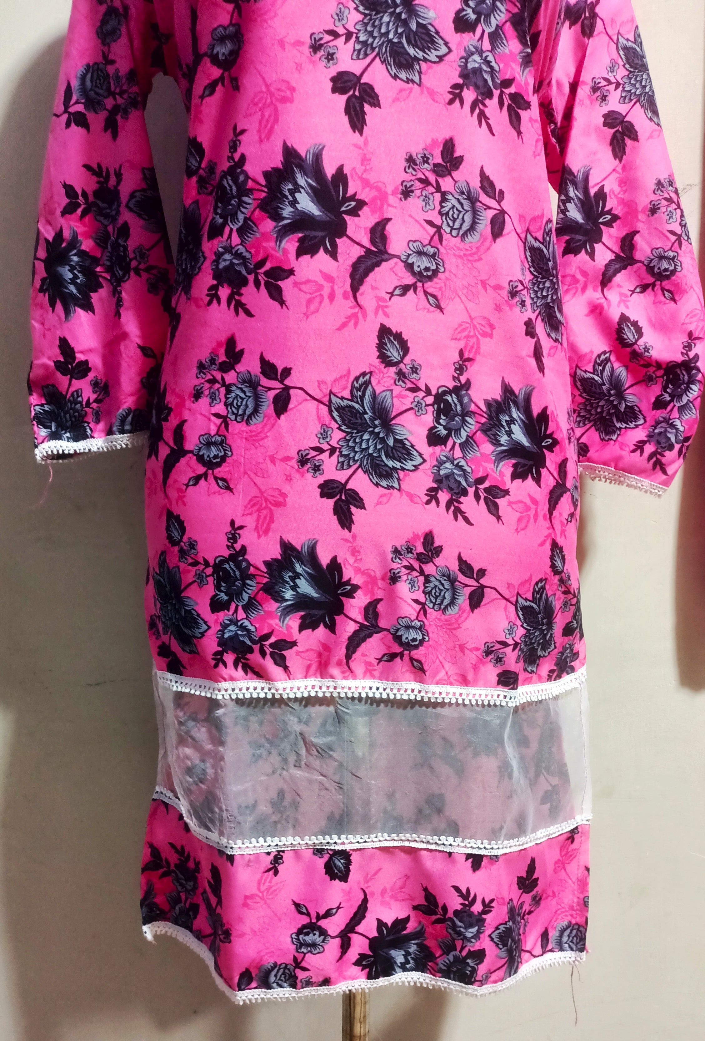 Floral XL–poly cotton digital print tishu pach Co-Ords 2Pc Set