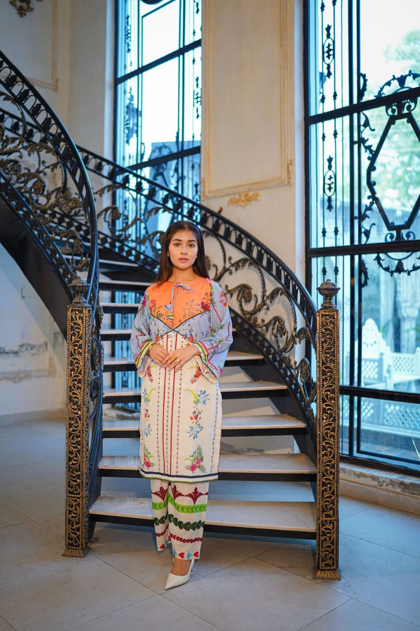 Reet-Riwaaj Digital print poly Grip Co-ord 2p set