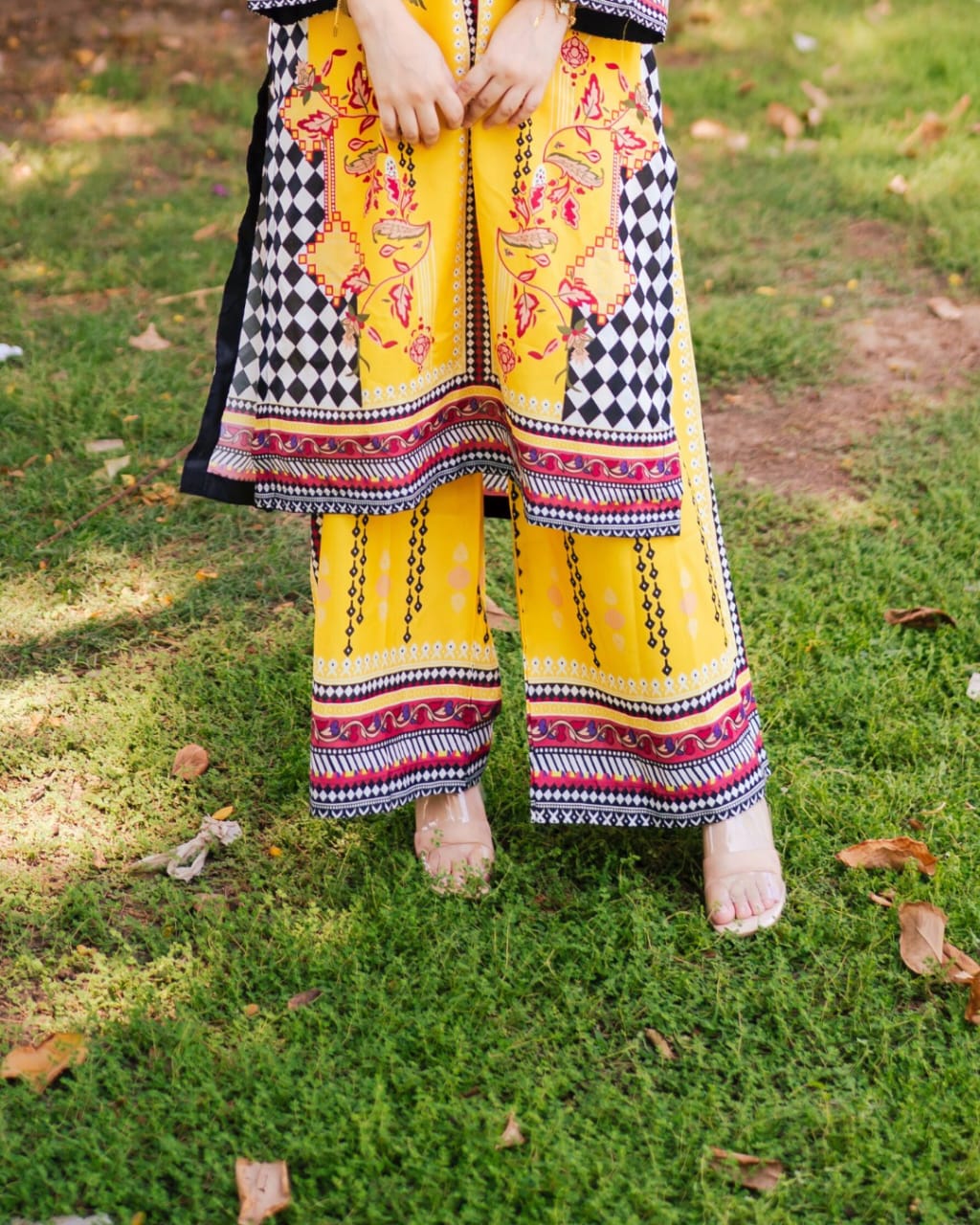 Reet-Riwaaj Digital print poly Grip Co-ord 2p set