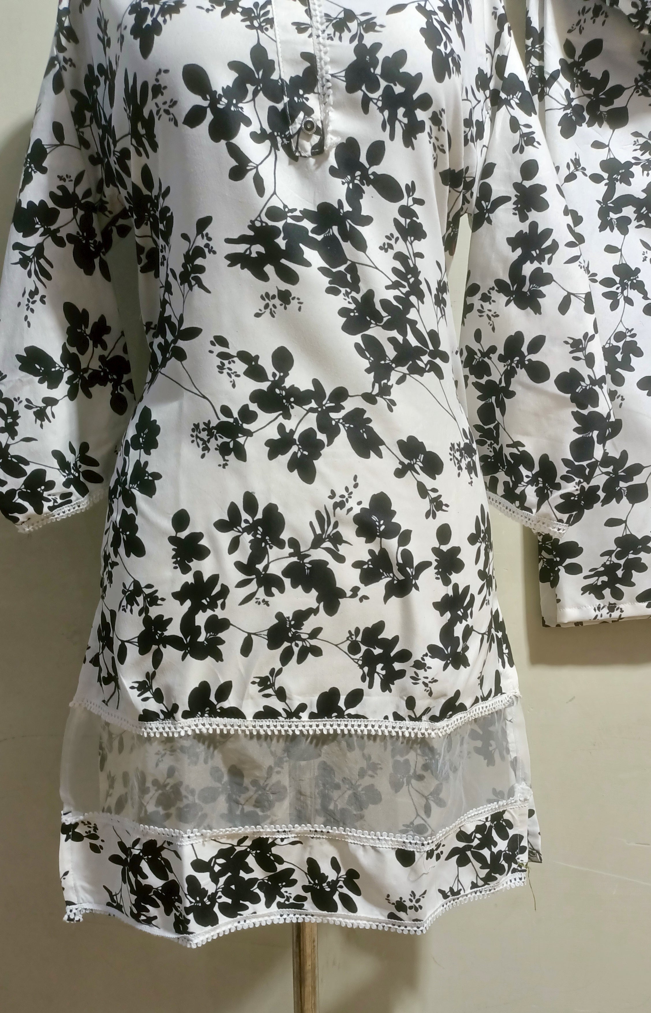 Floral XL–poly cotton digital print cutwork tishu pach Co-Ords 2Pc Set