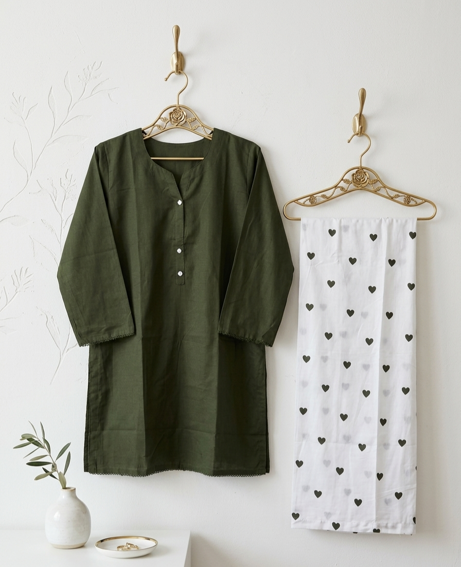 50% Off Reet-Riwaaj special Lawn cotton heart print 2p