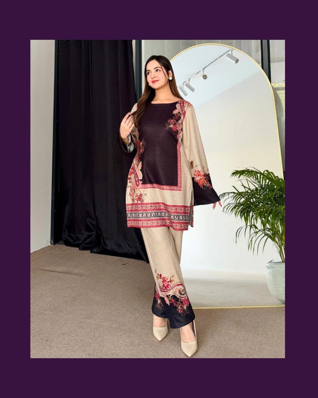 Reet-Riwaaj Digital print poly Grip Co-ord 2p set