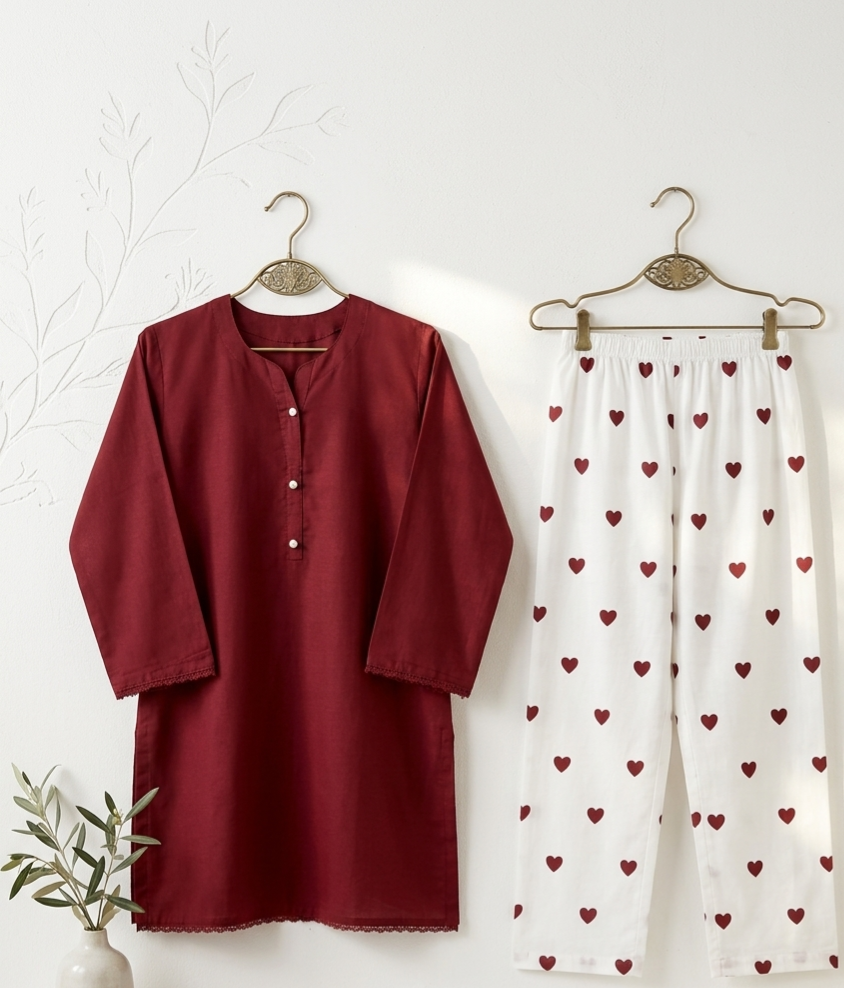 50% Off Reet-Riwaaj special Lawn cotton heart print 2p
