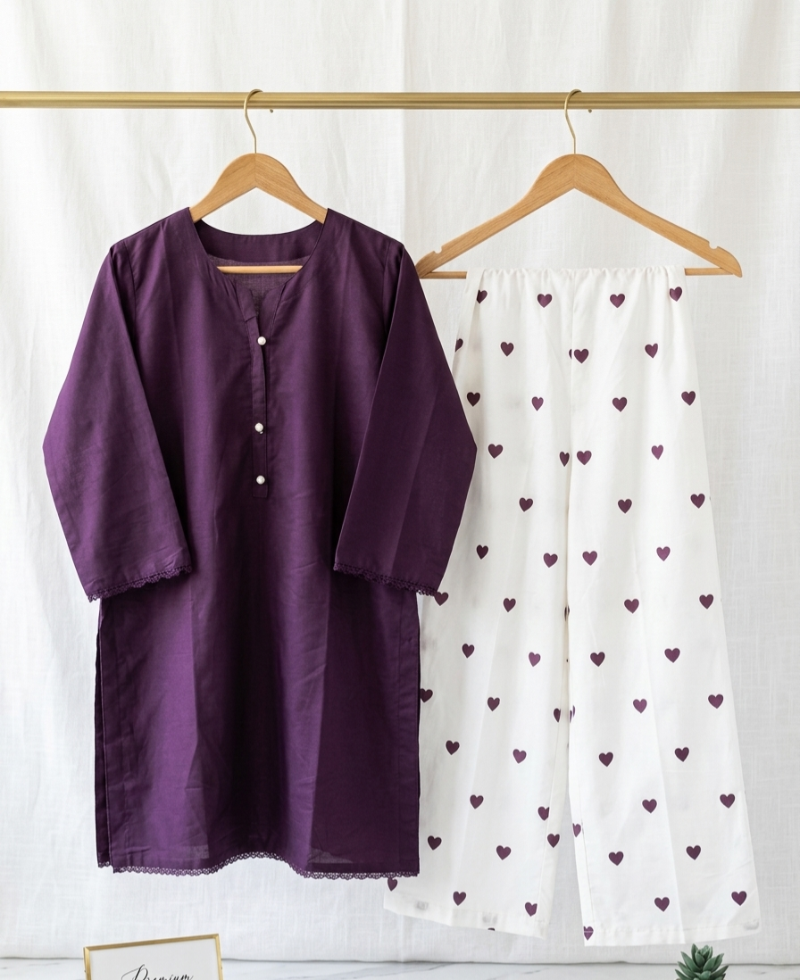50% Off Reet-Riwaaj special Lawn cotton heart print 2p