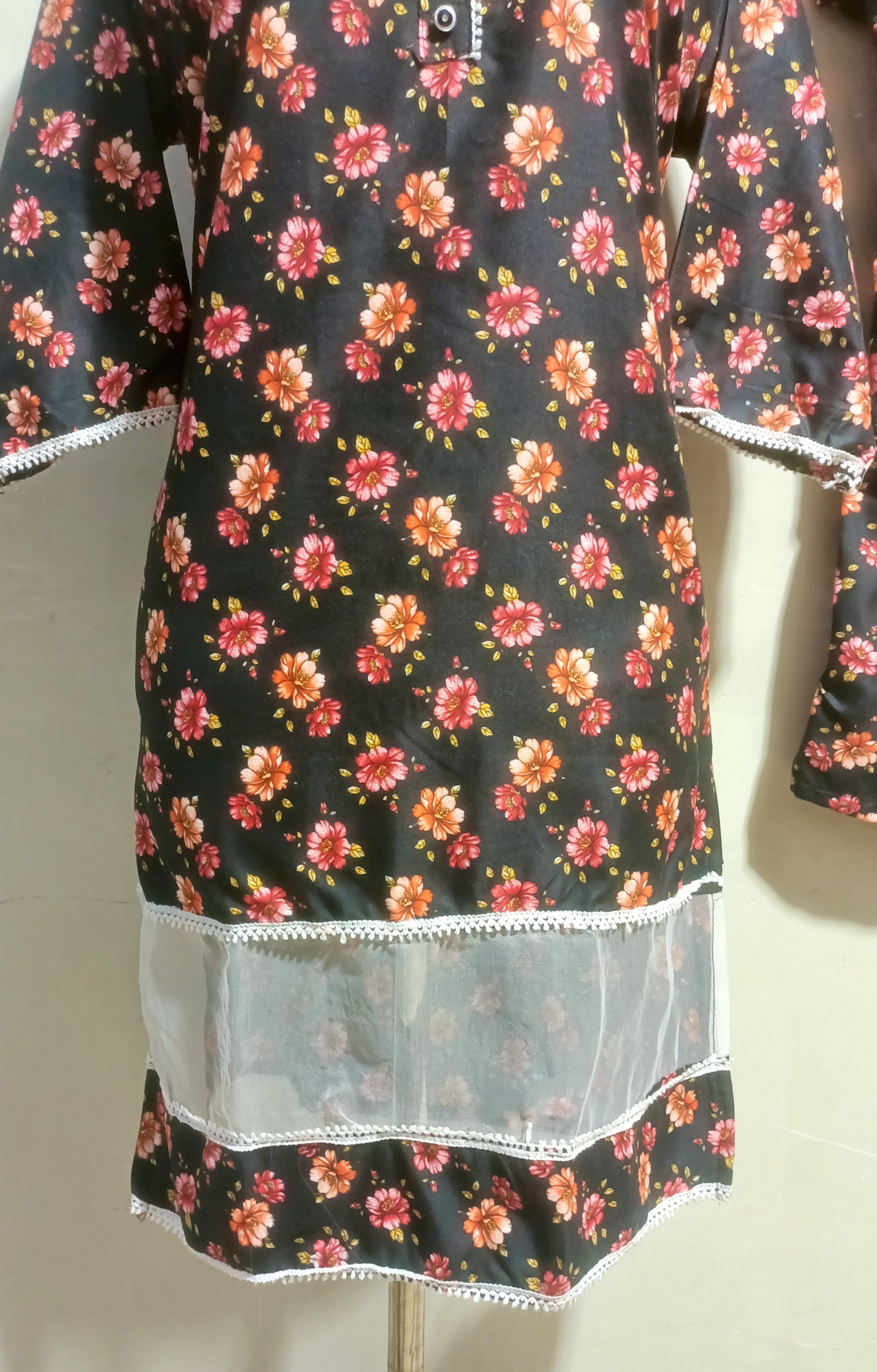 Floral XL–poly cotton digital print tishu pach Co-Ords 2Pc Set